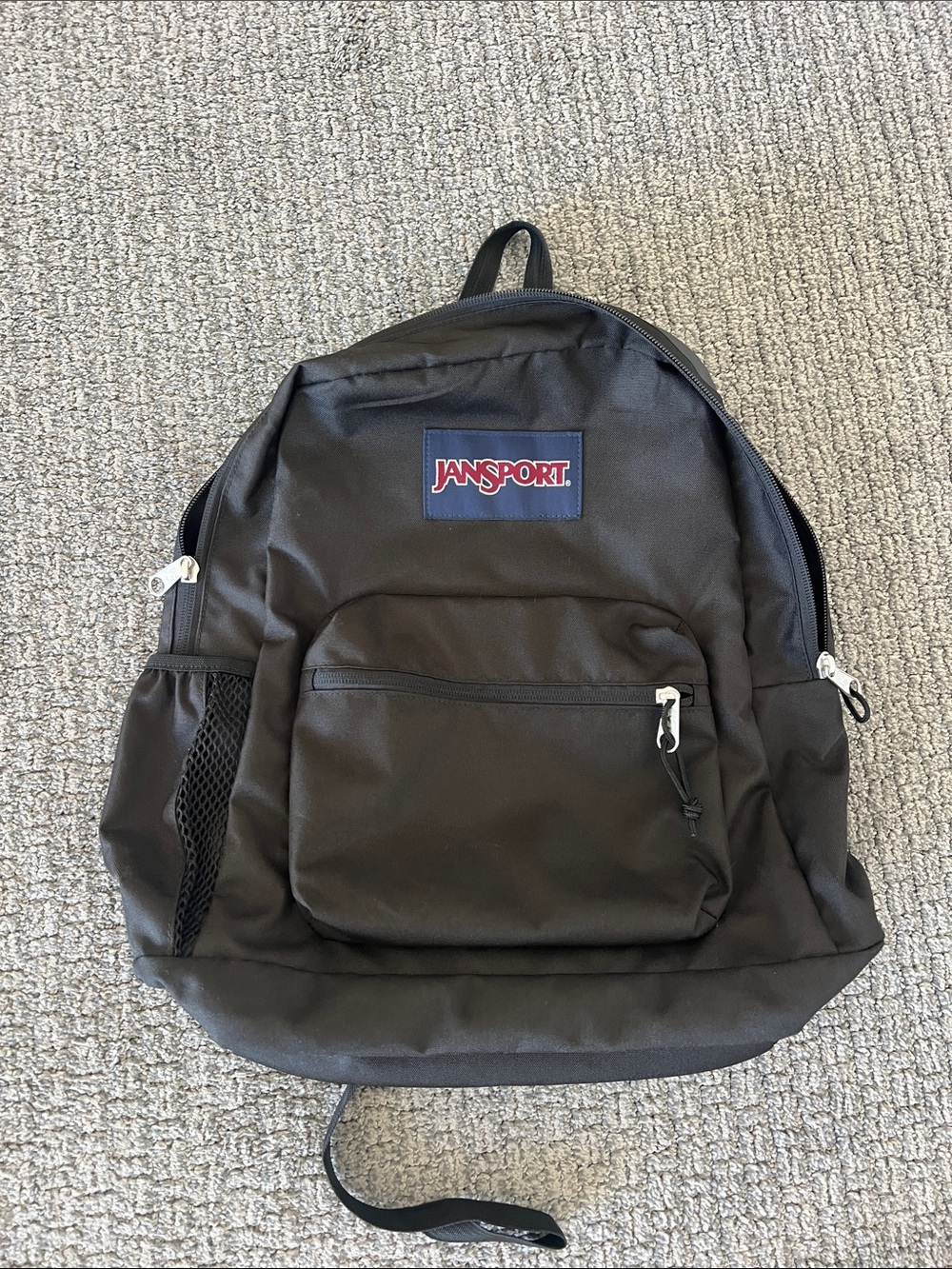 Jansport Black Everyday Backpack with Red Logo, Never used!